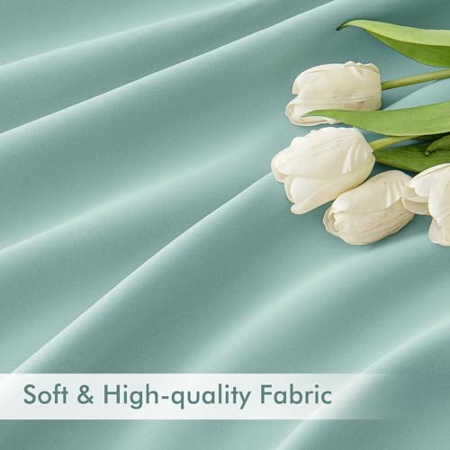 Aqua Back Tab Blackout Curtains 52x120 Inch Long 2 Panels Set (2 Count)