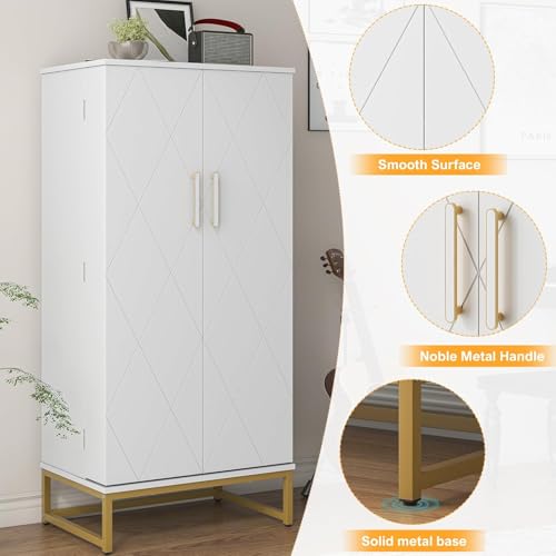 51” Kitchen Pantry Storage Cabinet with Diamond Design