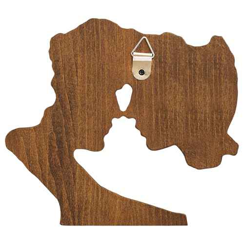 Wooden Kissing Couple Statue Home Decor Anniversary Wedding Gifts