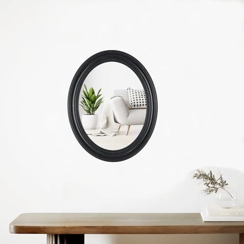 20 x 16 inch Black Wall Mirror Oval Bathroom Mirror Bedroom Mirror