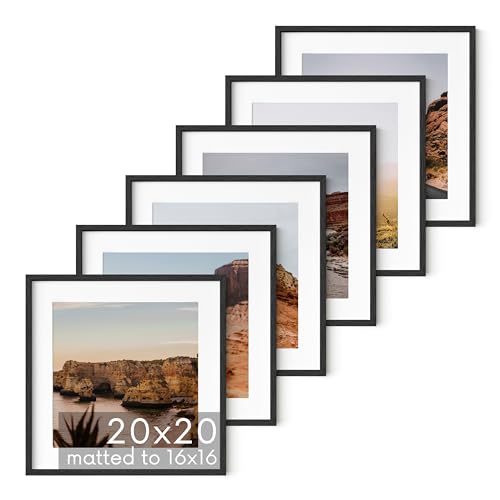 Black Oak Wood 20x20 Picture Frames (6 Count)