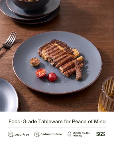 Venus Stoneware Dinnerware Sets with Pasta Bowls (24 Count)