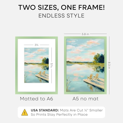 A5 Green Picture Frame