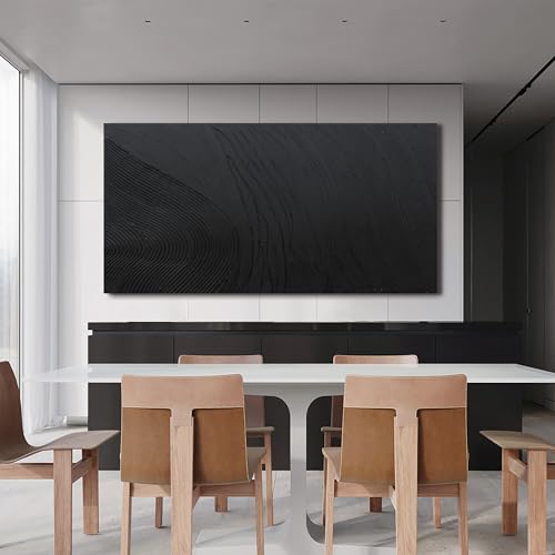 Canvas Wall Art Decor Large Artwork Modern Black Wall Art Black Silence Wall Art Painting Decorations Canvas Art Wall Decor Wall Art Prints for Room Living Room Bedroom Office Decor 29"X58"