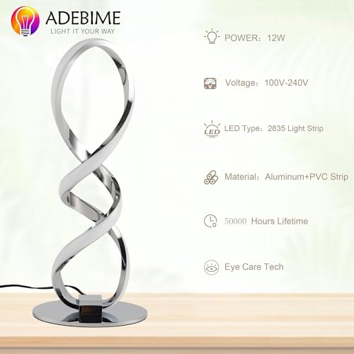 LED Spiral Bedside Table Lamp