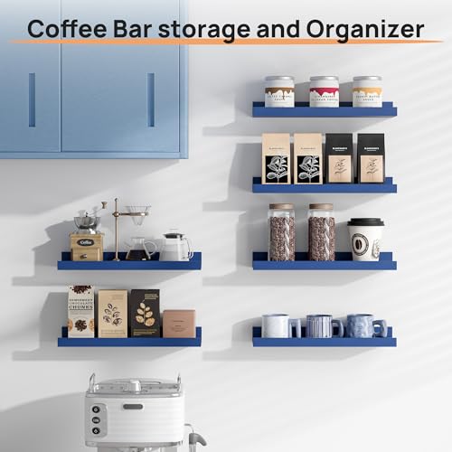 Floating Shelves for Wall Decor Storage (6 Count)