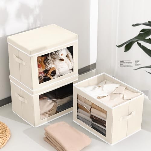 Large Storage Bins with Lids (6 Count)