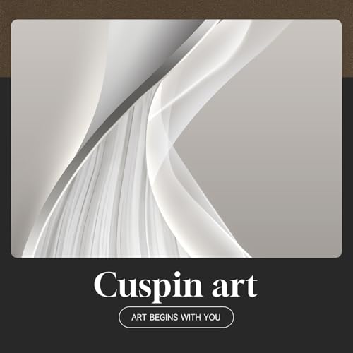 Large Framed Silver White Abstract Wall Art for Living Room