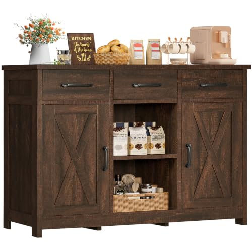 Coffee Bar Cabinet with 3 Drawers