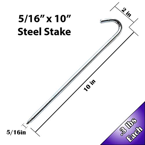 Steel Tent Stakes Heavy Duty Ground Stake (25 Count)