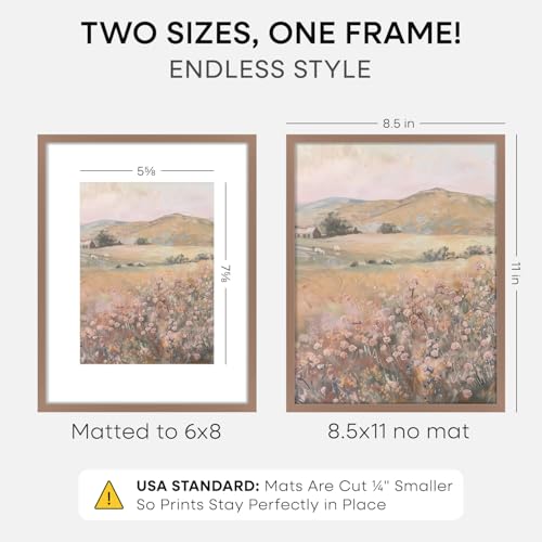 8.5x11 Mocha Picture Frame