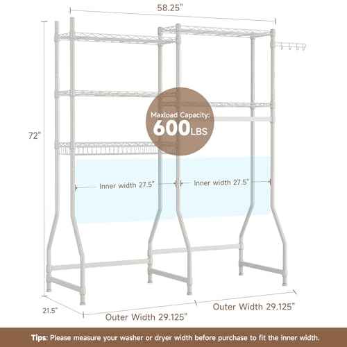 Laundry Organizer Shelves Over the Washer and Dryer Storage Shelf