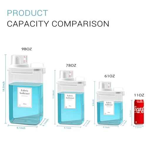 2 Pack Laundry Detergent Dispenser (196 Fl Oz)