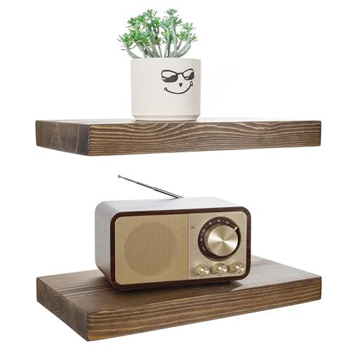 Wood Floating Shelves for wall 12 inch Set of 2 (2 Count)