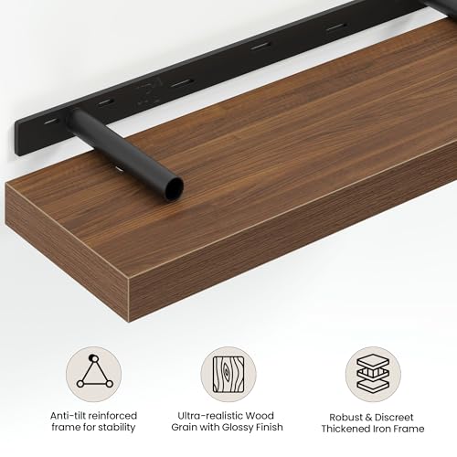 30 Inch Floating Shelves Wall Mounted for Display (2 Count)