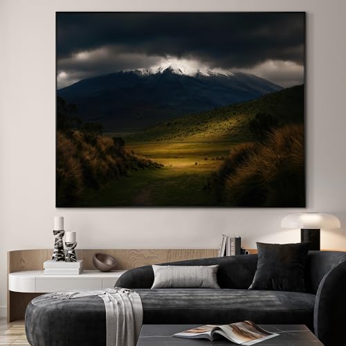60"x72" Extra Large Framed Wall Art Majestic Snow
