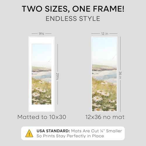 12x36 White Picture Frame (2 Count)