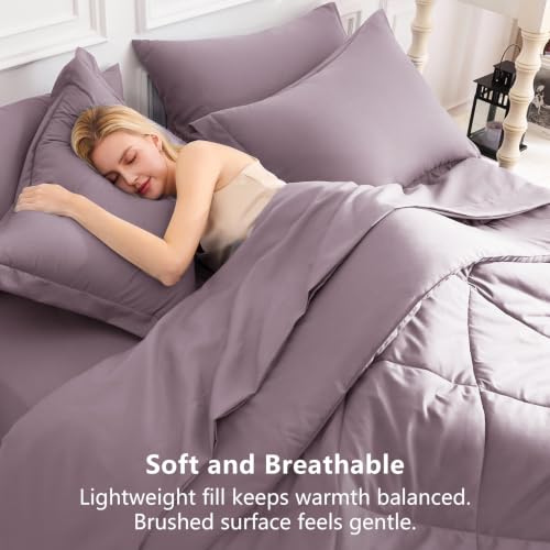 Oversized King Comforter Set Dusty Purple