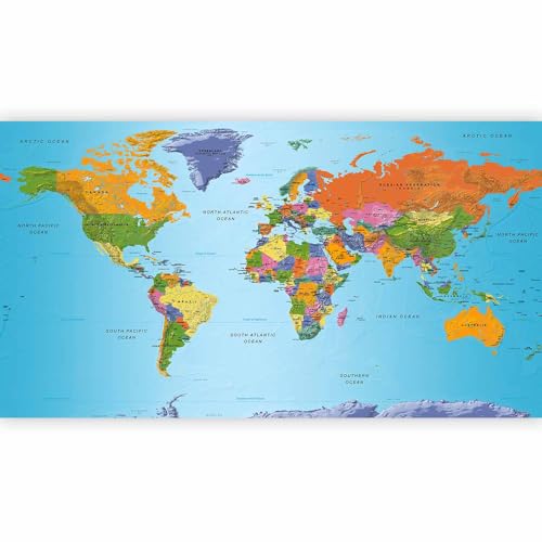 Wall Mural World Map 197x110 in (150.7 Sq Ft)