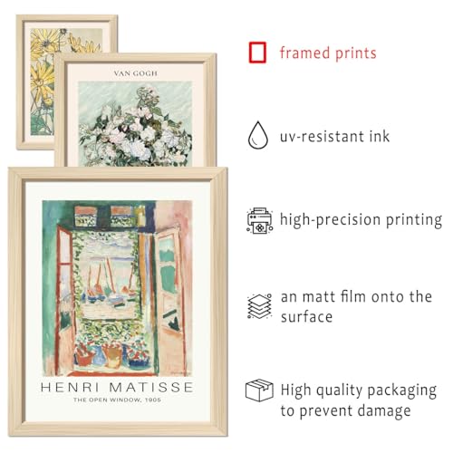 16 PCS Framed Sage Green Wall Art Decor