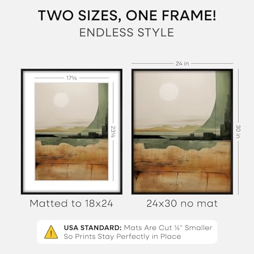 24x30 Black Oak Picture Frame