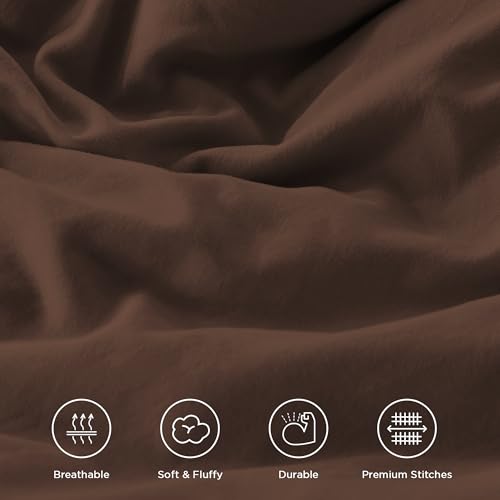 Brown Ruffle Comforter Set King