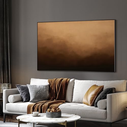 36"x60" Extra Large Framed Wall Art Warm Earth Tones Abstract Landscape Illustration for Home Living Room Bedroom Decor
