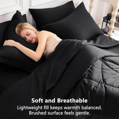 Oversized King Size Comforter Set Black