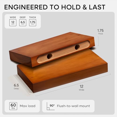 12 Inch Floating Shelves (4 Count)