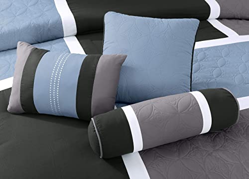 Upland 7 Piece Quilted Patchwork Comforter Set