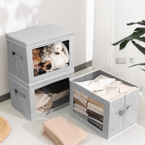 Stackable Storage Bins with Lids (5 Count)