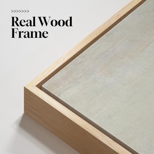 Large Framed Sage Green Landscape Abstract Wall Art