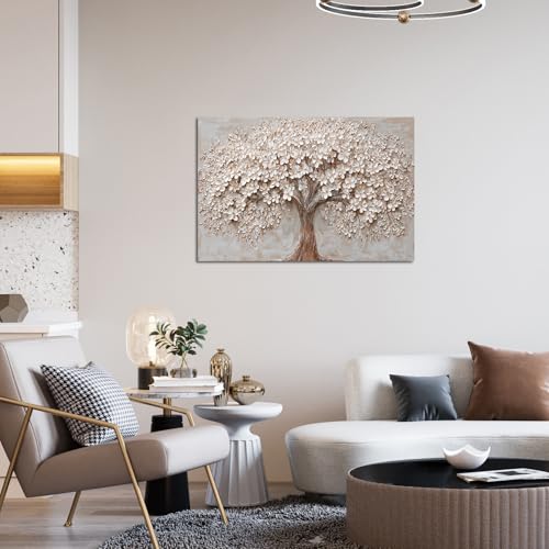 Canvas Wall Art Decor Prints Modern Botanical Wall Art Pictures for Living Room Flower Tree of Life Wall Art Prints Artwork for Walls Bedroom Office Decor 24" X 36"Printed Decorative Painting