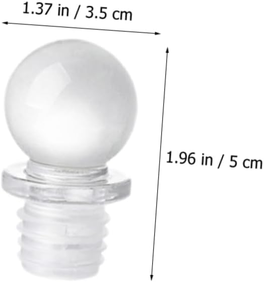 Garneck 24pcs Glass Ball Stoppers Wine Bottle Stoppers Caps Vacuum Pump for Wine Bottle Perfume Oil