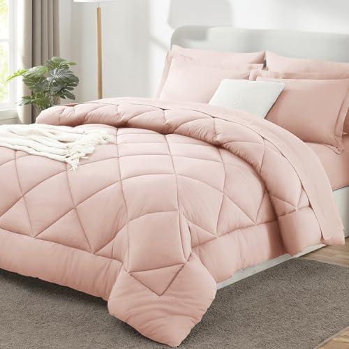 King Size Comforter Set Blush Pink