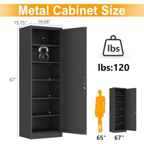 Metal Locker Tall Narrow Storage Cabinet