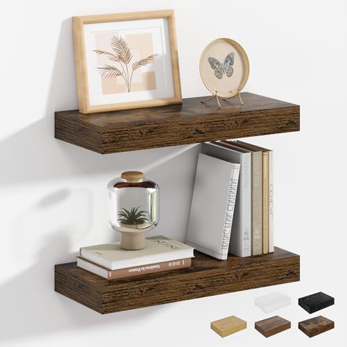 16 inch Brown Floating Shelves for Wall
