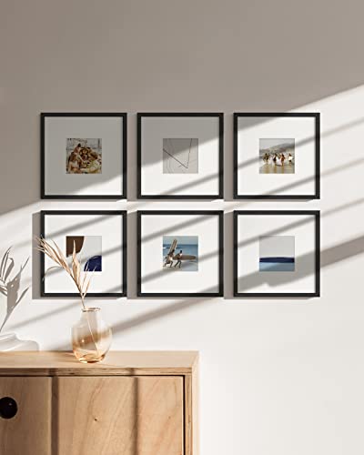 Black Square Frames Set of 6 (6 Count)