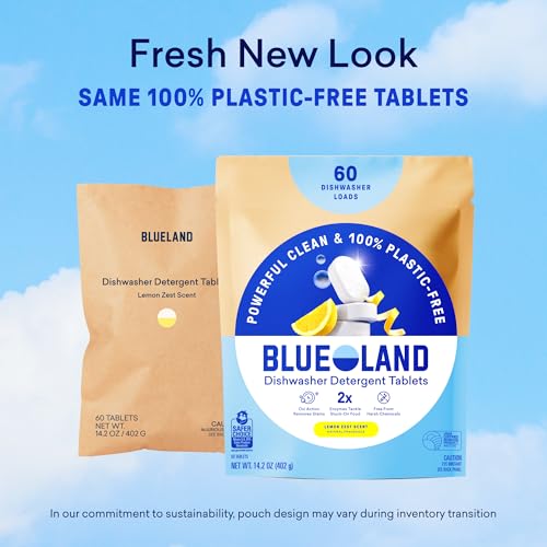 100% Plastic Free Dishwasher Detergent Tablets (60 Count)