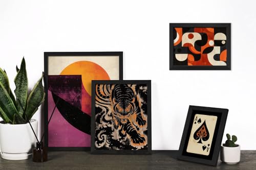 16 PCS Framed Retro 70s Wall Art Decor (16 Count)