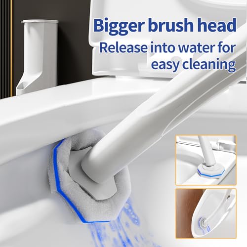 80Pcs Toilet Brush Refills for Disposable Toilet Bowl Brush Scrubber Cleaner Refill Pads (80 Count)