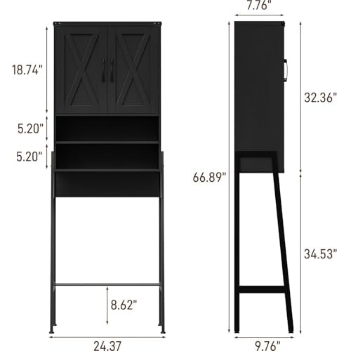 Metal Frame Over The Toilet Storage Cabinet