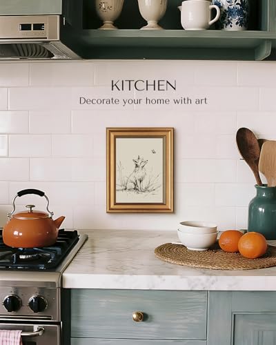 Vintage Gold Framed Wall Art for Living Room