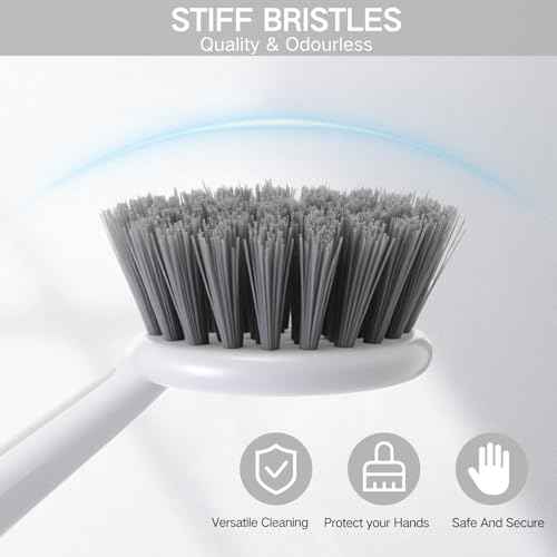 12 Pack Long Handle Dish Scrub Brush Stiff Bristles (12 Count)