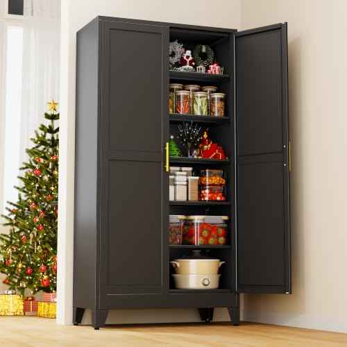 78.7" Tall Metal Pantry Cabinet