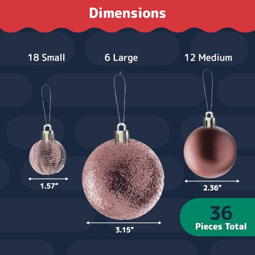 36 Pieces Christmas Ornaments Set