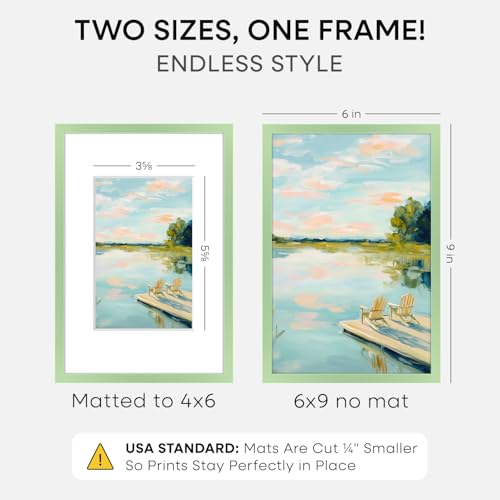 6x9 Green Picture Frame