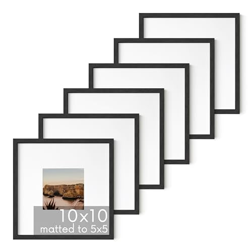 Black Square Frames Set of 6 (6 Count)