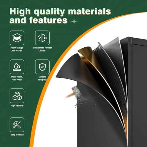 71" H Metal Storage Cabinet with 2 Doors and 4 Shelves