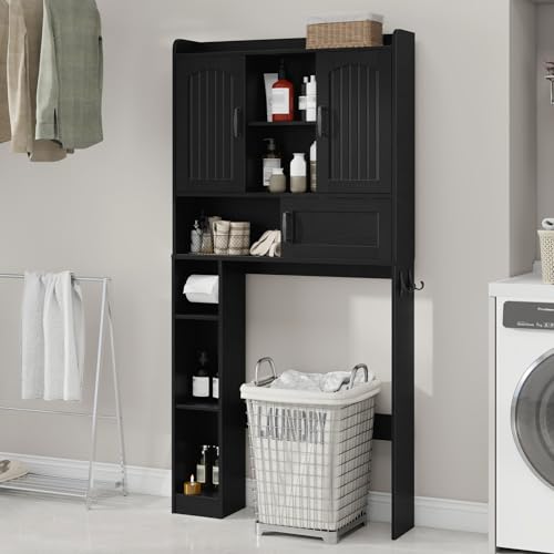 Over The Toilet Cabinet with 2 Barn Doors & Sliding Door